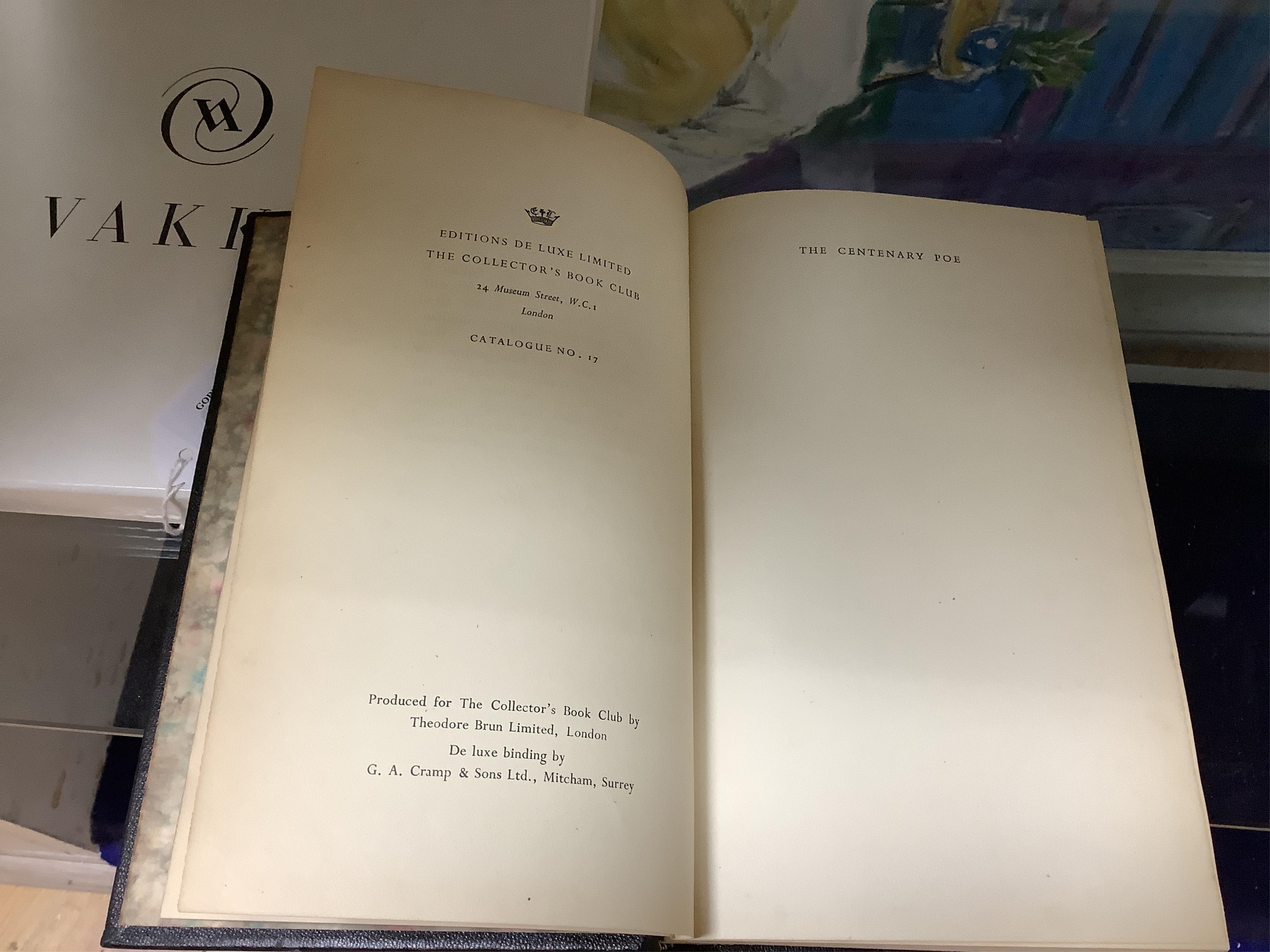 Trollope, Anthony - The Three Clerks ... new edition. title illus., frontis.; original gilt and blind decorated cloth. reprinted, 1874; Hardy, Thomas - The Woodlanders. frontis. and map, publisher's gilt cloth. Osgood, M